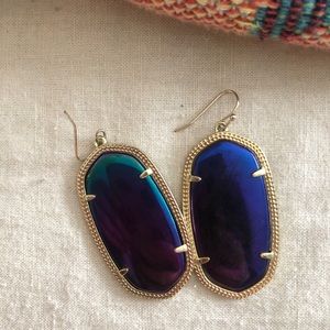 Kendra Scott Black Iridescent Danielle Earrings